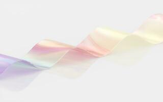 Gradient glass with white background, 3d rendering. photo