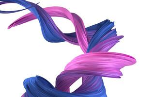 Abstract flowing gradient lines, 3d rendering. photo