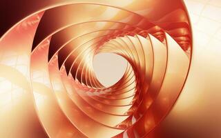 Golden curve frame background, 3d rendering. photo