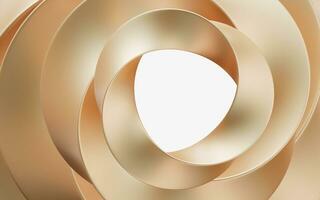 Golden curve frame background, 3d rendering. photo