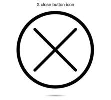 X cerca botón icono vector