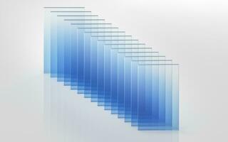 Gradient glass with white background, 3d rendering. photo