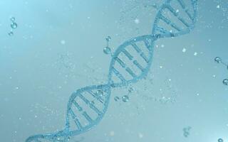 DNA genomes structure with division molecule, 3d rendering. photo