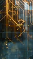 Circuit board, electronics cyberspace background, 3d rendering. photo