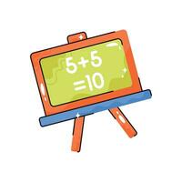 Math class doodle vector Colorful  Sticker. EPS 10 file