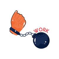 Work doodle vector colorful Sticker. EPS 10 file