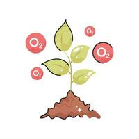 Plant doodle vector colorful  Sticker. EPS 10 file