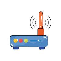 Router doodle vector colorful  Sticker. EPS 10 file