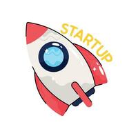 Startup doodle vector colorful Sticker. EPS 10 file