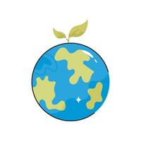 Global ecology doodle vector colorful  Sticker. EPS 10 file