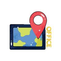 Office location doodle vector colorful Sticker. EPS 10 file