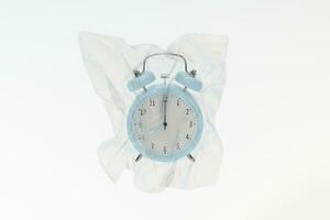 Classic alarm clock, concept of time, 3d rendering. photo