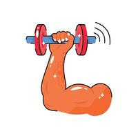 Smart Gym doodle vector colorful  Sticker. EPS 10 file