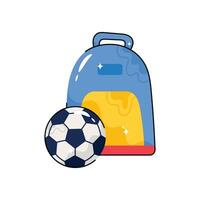 Sports bag doodle vector Colorful  Sticker. EPS 10 file
