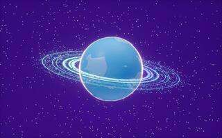 Planet in the outer space, 3d rendering. photo