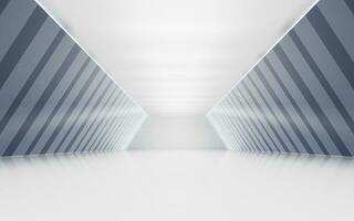 Empty white tunnel, 3d rendering. photo