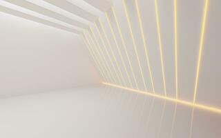 Empty white tunnel, 3d rendering. photo