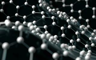 bioquímica científico nodo, molecular conexión, 3d representación. foto