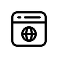 Simple Browser icon. The icon can be used for websites, print templates, presentation templates, illustrations, etc vector