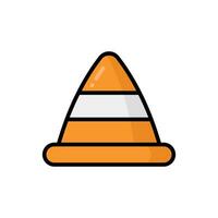 Simple Traffic Cone lineal color icon. The icon can be used for websites, print templates, presentation templates, illustrations, etc vector