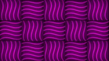 Pink color digital square tiles background with shiny stripes video