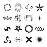 tribal vector tatuaje elementos, hippie iconos, patrón, motivo, adecuado para tatuaje arte, calle diseño elementos, murales y otros.