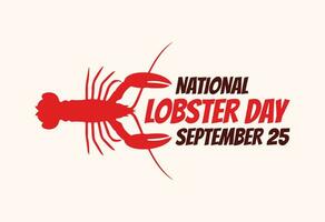 National Lobster Day Vector Design.