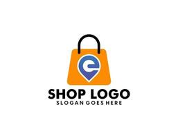 Online Shop Logo designs Template. Illustration vector graphic of shopping cart and shop bag combination logo design concept. Perfect for Ecommerce, sale, discount or store web element. Company emblem