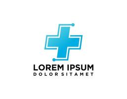 Cross plus medical logo icon design template elements vector