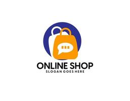en línea Tienda diseño logo vector