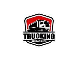 Modern abstract semi truck logo template vector