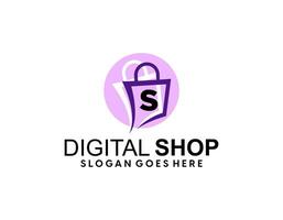 Online Shop Logo designs Template, set of Vector illustration,