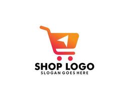 Online shop vector logo for business.