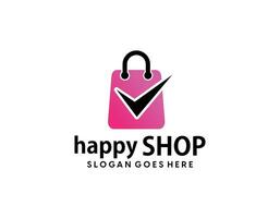 Online shop vector logo for business.