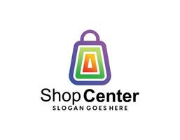 Online shop vector logo for business.