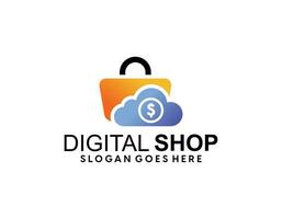 Online Shop Logo Template Design Vector