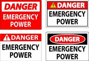 Danger Sign Emergency Power vector