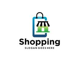 Bag Shop Logo Icon Design Vector