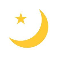 noche símbolo. plano Luna icono. vector ilustración. eps10.