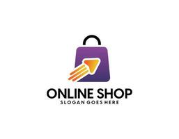 Modern Online Shop Logo designs Template, vector illustration