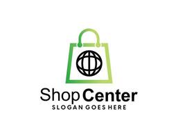 Online store logo. Shops, sale, discount, store or shop the web element in the form of vector shopping bag