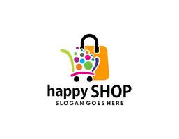 Online Shop Logo Template Design Vector