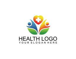 amor salud logo diseños concepto, salud logo diseños plantilla, hogar salud logo vector