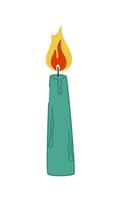 Wax candle. Home aromatherapy, home decoration. Vector isolated illustration