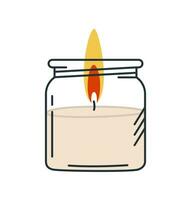 Candle Glass Jar Isolated On Gray Stock Vector (Royalty Free) 1280827627