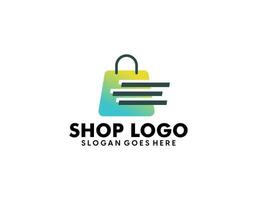 mi comercio logo diseño vector. en línea tienda logo diseño idea vector