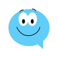 Speech bubble emoticon close up vector