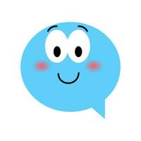 Speech bubble emoticon close up vector