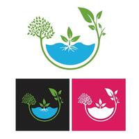 agricultura logo diseño vector diseño