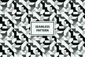 black and white Seamless abstract geometric pattern vector